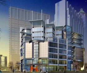 [上海]8层玻璃幕墙商业综合体建筑设计方案文本（含cad）