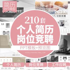 T125 个人简历动态ppt模板毕业求职岗位竞聘竞选自我介绍演...