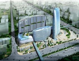[广州]曲线流线型办公商业综合体建筑设计方案文本