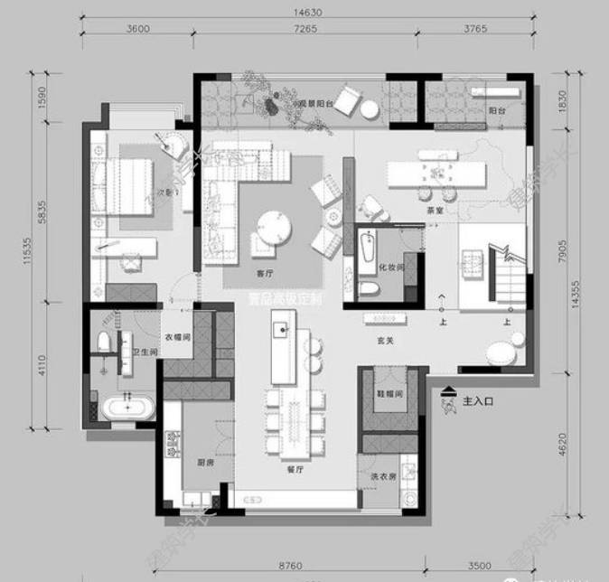 2023全新室内户型PSD彩平及配套CAD合集-1