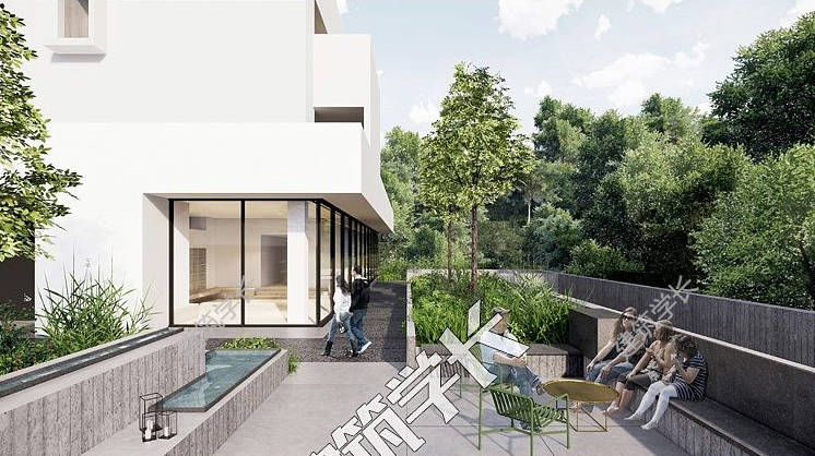 建筑园林环艺别墅庭院完整设计方案文本CAD平面SU模型-1