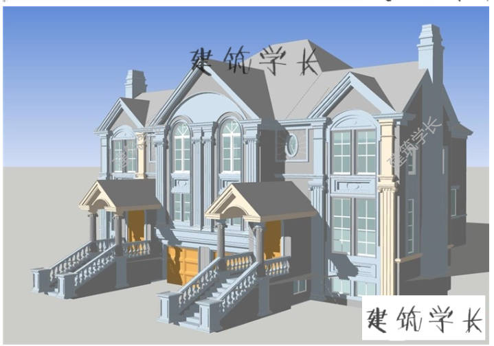 超全20套独栋别墅建筑设计CAD+SU模型配套方案课程设计-1