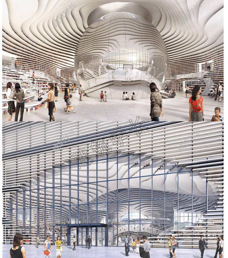 全新大院图书馆建筑专题资料合集文本 SU模型 CAD图纸 图书馆设计-1