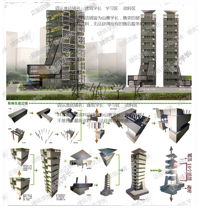 21套高层办公酒店公寓建筑设计资料文本SU+CAD配套参考设计-1