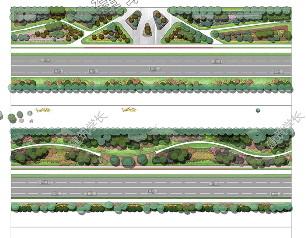 全新大院道路景观规划专题资料合集文本 PSD CAD 彩平图道-1